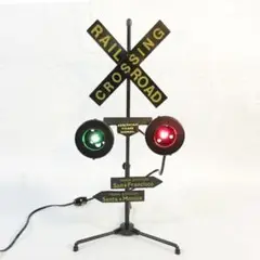 ✨激レア✨VINTAGE USA 鉄道 踏切 インテリアライト 赤緑灯点滅