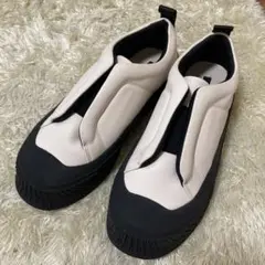 【新品】JETÉE ジェテ スリッポン スニーカー M 白黒 厚底 日本製