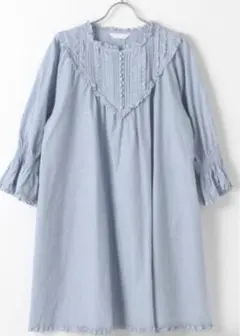 ほぼ新品【完売品タグ付き】ピンクハウス ダンガリー チュニック ブラウス フリル
