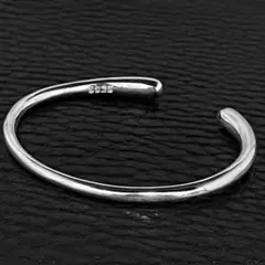 シルバー925 バングル 丸み シンプル ブレスレット メンズ ユニセックス