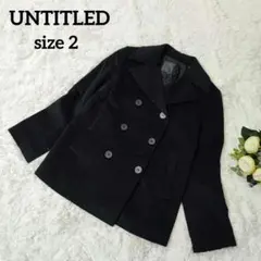 【極美品】UNTITLED アンタイトル アンゴラ65% ピーコート サイズ2