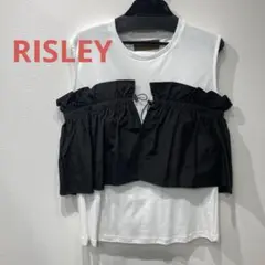 RISLEY フリルカットソー　ブラック