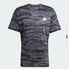 adidas迷彩柄トレインエッセンシャルズカモAOP半袖Tシャツ Lサイズ