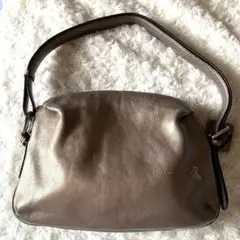 【美品】PELLE BORSA ぺレボルサ　ショルダーバッグ　ゴールド
