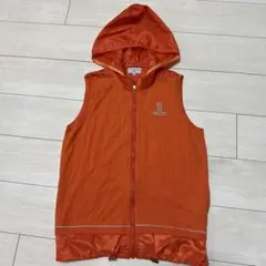 LANVIN フード付きベスト サイズ40 オレンジ
