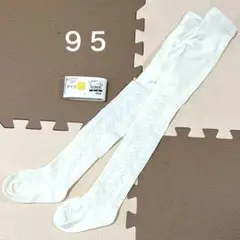☆送料無料☆ タイツ　９５センチ　ホワイト　滑り止め付き　ELFINDOLL