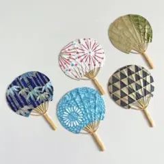 ハンドメイド☆ミニチュア 団扇 小さいサイズ④