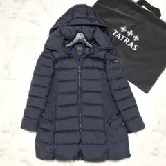 【極美品】TATRAS タトラス ダウンコート ポリテアマ ネイビー 付属品付き