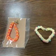 カラフル編み込みストラップとブレスレット