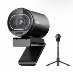 4K Smart Cam ブラック 三脚付き