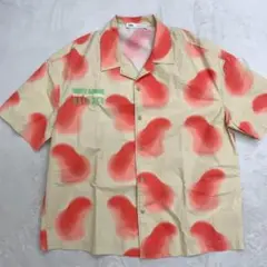 ZARA ザラ 半袖オープンシャツ　オレンジ系総柄