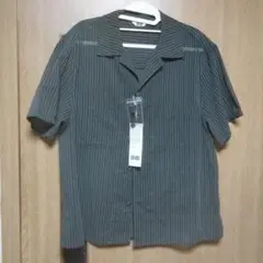 【新品タグ付き】UNIQLO　U　シアーコットンストライプシャツ