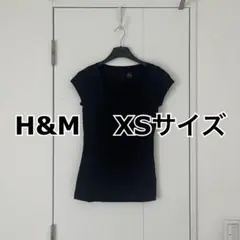 H&M 黒 XS Tシャツ カットソー