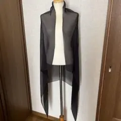 美品 エンポリオアルマーニ ストール ジレ シャーリング プリーツ