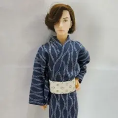 ドールサイズ　歌舞伎の稽古の浴衣 六分の一男子図鑑ナインサイズ