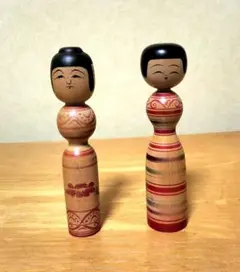 こけし 津軽系 小島俊幸 村元文雄 2体セット