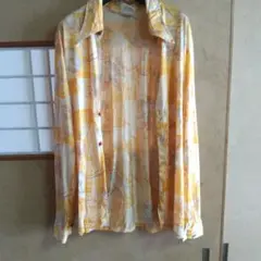 花柄オープンカラーシャツ