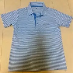 mont-bell ポロシャツ 150cm 青白ストライプ