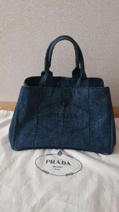 PRADA プラダ カナパ デニムトートバッグ