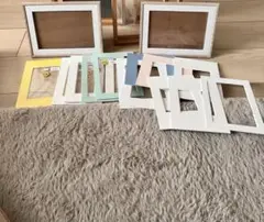 木製フォトフレームセット（ナチュラル・カラフル）