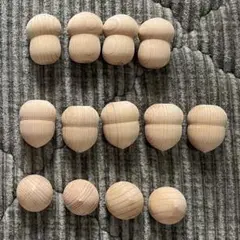 森の湯玉　湯玉　どんぐり　くり　きのこ　木製　　　積み木　木製玩具