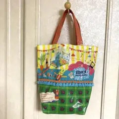ECOUTE エクート カラフルなイラスト タッセルトートバッグS