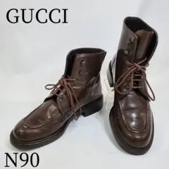 GUCCI グッチ レースアップブーツ ブラウン 35