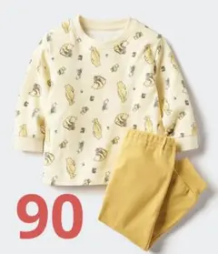 ユニクロ　ディズニー　パジャマ　くまのプーさん　90