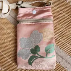 ハンドメイド帯リメイクスマホ入れポーチショルダー