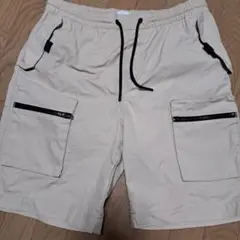 H＆M ハーフカーゴパンツ 8ポケット ベージュ M