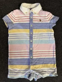Ralph Lauren ストライプロンパース 12M