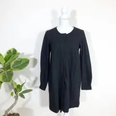 【GAP】ノーカラージャケット(XS/S)チャコールグレー ウール100%