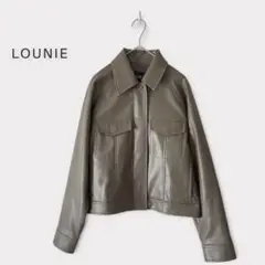 ルーニィ 2020AW エコレザー ジャケット カーキ 美品