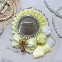 痛ロゼット　イエロー×ホワイト