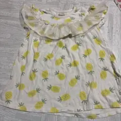 パイナップル柄 ノースリーブワンピース 100cm