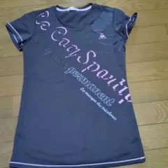 グレー グラフィックプリント Tシャツ