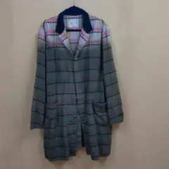 値下げSakaiチェックロングジャケット