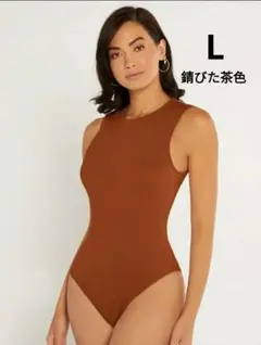 ラウンドネックフィットタンクボディスーツ Lサイズ ロンパース Lサイズ