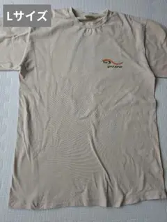 ピコ　プリントTシャツ　オールドサーフLサイズ ベージュ　ダメージ有り