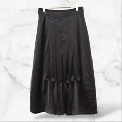 【Joy Alpine】ロングフレアスカート 日本製(M)上品 きれいめ 光沢