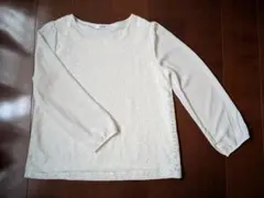 長袖 ブラウス レース 白 purelast
