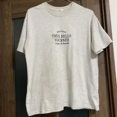 しまむら 田中里奈 ロゴ刺繍 グレー Tシャツ Mサイズ