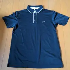 Nike Dri-FIT ブラック ポロシャツ L