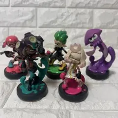 【美品】amiiboアミーボ スプラトゥーン2 5体セット 初期化済