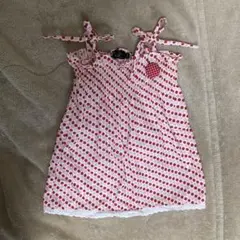 赤い水玉模様 キャミワンピ　ブルマセット　Oobi baby
