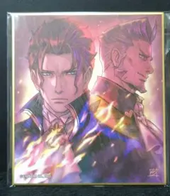 大逆転裁判1&2 イーカプコン限定「塗 和也」描き下ろしミニ色紙・バンジークス