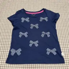 kate spade Tシャツ 130 リボン　ネイビー