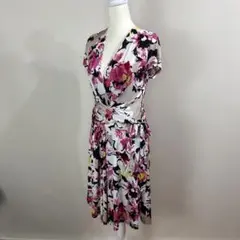 FIFILLES paris T1 大胆手描き調花柄 ジャージードレス