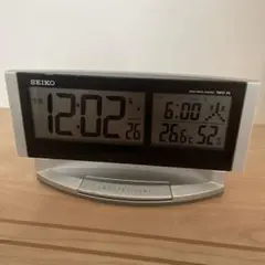 SEIKO 電波式置時計 温度湿度計付き Twin-PA SQ805K