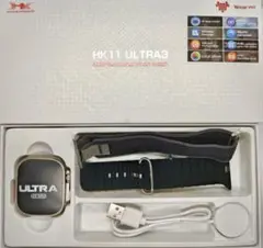 HK11 ULTRA3 スマートウォッチ 本体カラーチタン バンドスターライト
